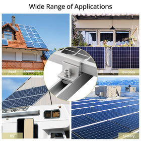 Anbte flat roof solar assembly ready for mounting