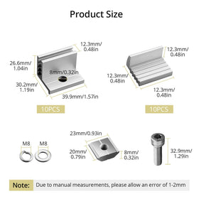 Anbte M8 bolts included for secure rooftop mounting