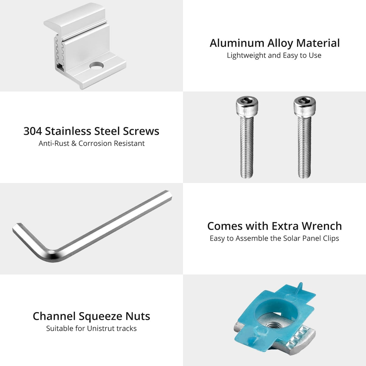 Anbte brackets feature pre-drilled holes for easy alignment during installation.