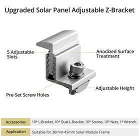 Anbte brackets with pre-drilled holes speed installation