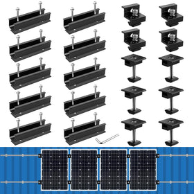 Anbte solar panel mounting brackets rails secure rooftop installation with durable aluminum design.