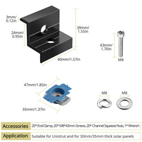 Anbte stainless steel screws resist rust for outdoor installations.
