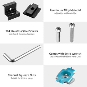 Anbte T-shaped middle clamps ensure secure module alignment and easy installation