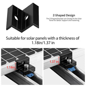 Anbte two-hole end clamp enables easy alignment and fixing.
