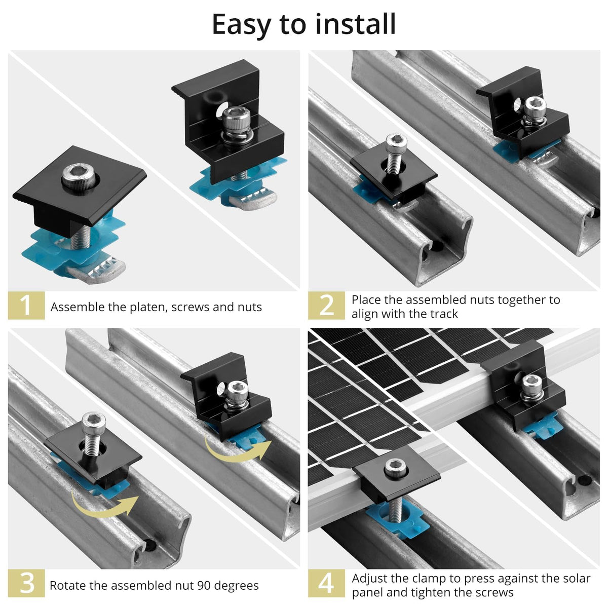 Anbte weather-resistant mounting kit designed for outdoor solar setups