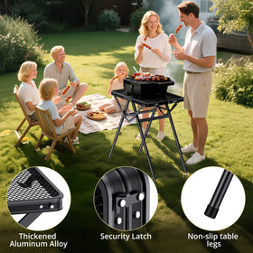 Anbte X-shaped structure adds stability for active outdoor use.