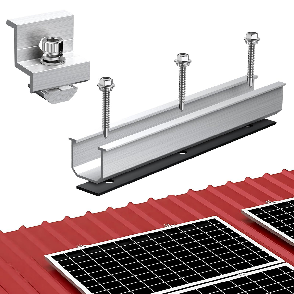 Anbte Z-brackets simplify easy installation on roofs.
