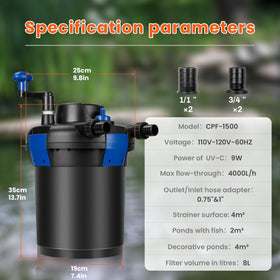 Anbull four adapters support flexible pipe connections for easy setup.