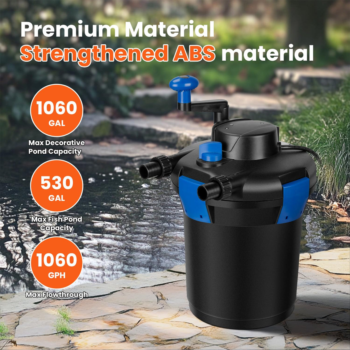 Anbull top switch allows quick filter or clean mode changes.