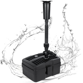 Anbull pond filter pump front view highlighting compact design for versatile pond setup.