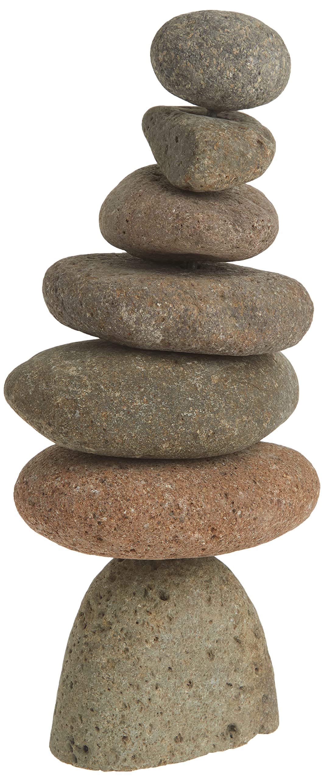Ancient Graffiti large 7-stone cairn assembly creates a striking garden focal point.
