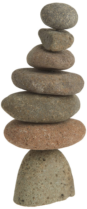 Ancient Graffiti large 7-stone cairn assembly creates a striking garden focal point.
