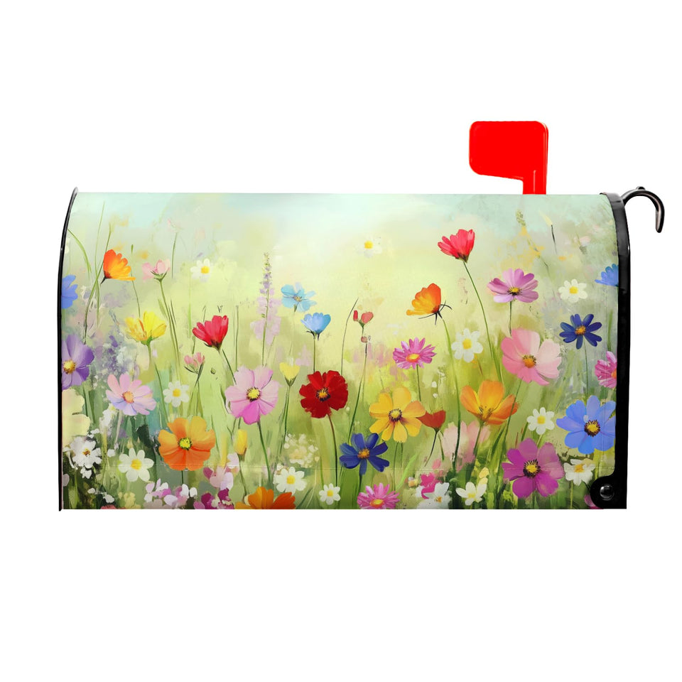 Ancordivo spring floral mailbox cover with magnets for quick install