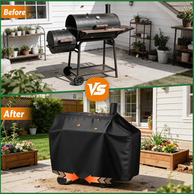 Andacar grill cover cleans easily with hose and air dry