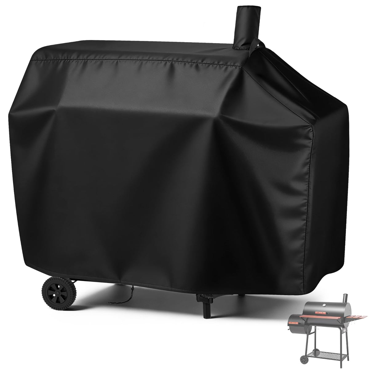 Andacar charcoal grill cover on Royal Gourmet CC1830W protects from weather