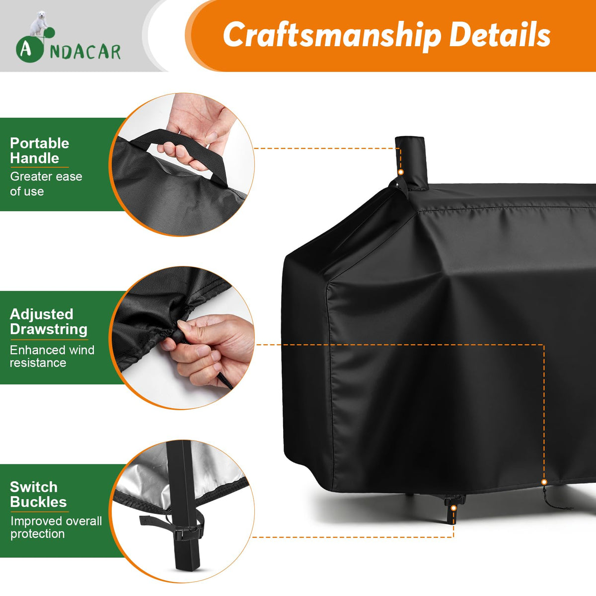Andacar cover protects against snow and rain