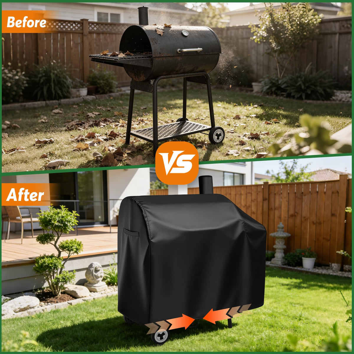 Andacar CC1830 cover, poolside or yard use, guards against moisture and debris.