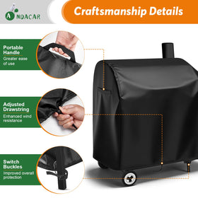 Andacar CC1830 cover, weather protection, withstands snow, hail, rain, and wind.