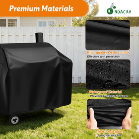 Andacar CC1830 cover, wind-stability buckle, prevents billowing in windy conditions.