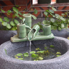 Andady ceramic fountain kit with pump for indoor and outdoor decoration.