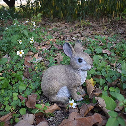 andady Rabbit Resin Garden Statue outdoor-8-5-inch adds timeless yard charm