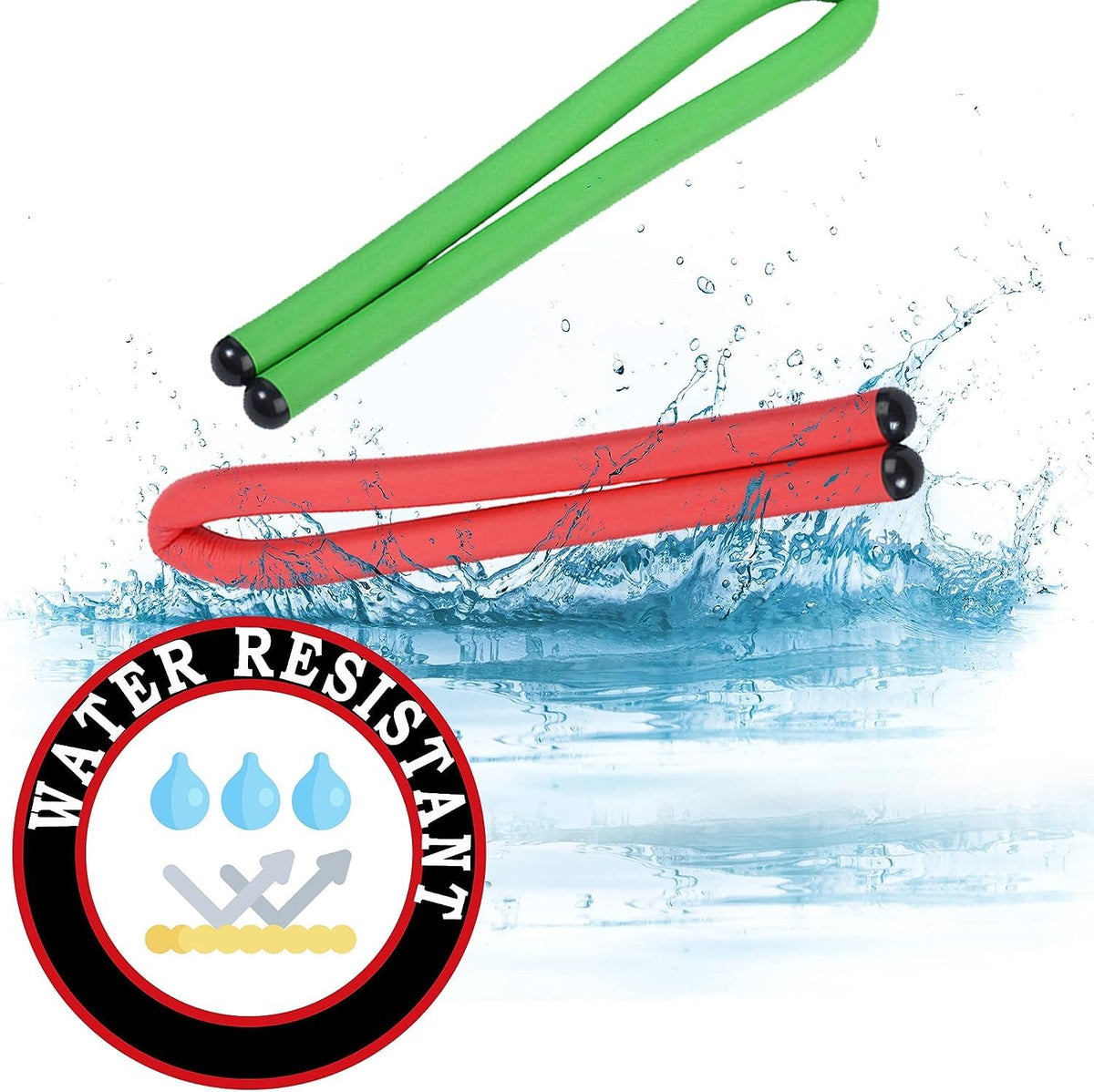 Andalus Brands twist rubber ties yellow closeup emphasizes durable foam and wire core