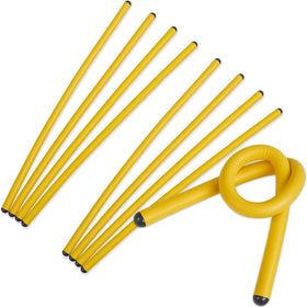 Andalus Brands twist rubber ties yellow pack demonstrates compact bundle for easy storage and reuse
