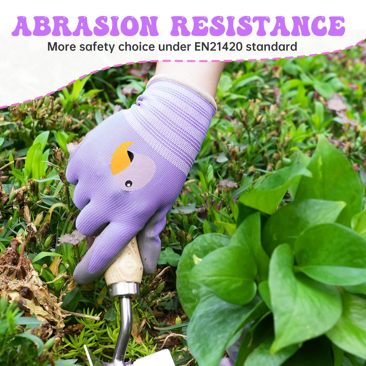 Andanda Kids Gardening Gloves machine washable and quick-drying for easy cleanup