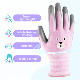 Andanda Kids Gardening Gloves wrist elastic keeps gloves secure during activity