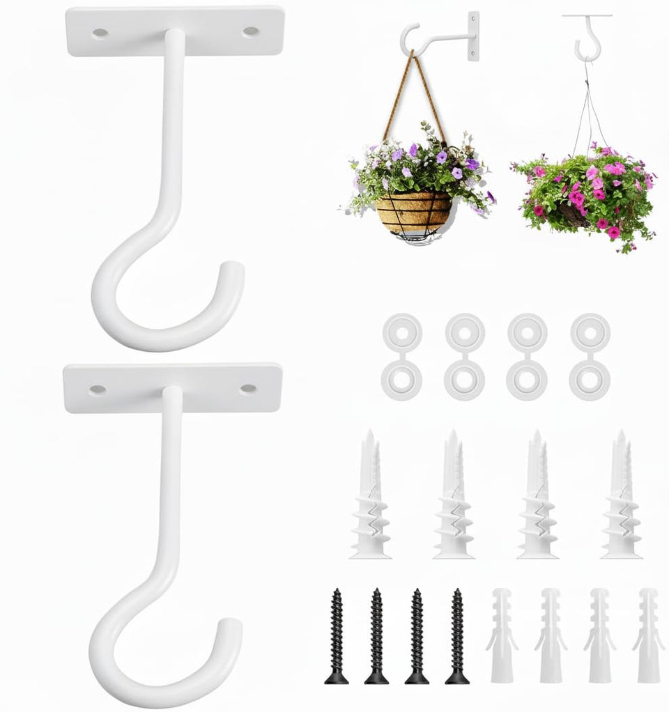 AnDock 2Pack 4-Inch ceiling hook suspends lanterns and planters indoors.