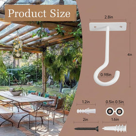 AnDock wall-mount hook keeps wind chimes steady for cozy outdoor ambience.