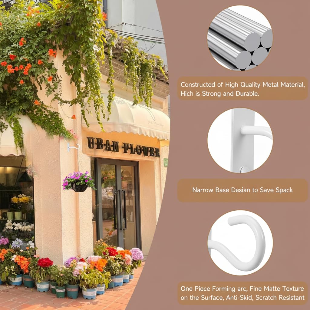 AnDock ceiling hook supports bird feeders on walls or fences for outdoor display.