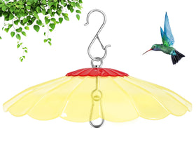 Andergi shade dome cover for hummingbird feeders shielding sun and rain.