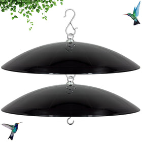 Andergi 16-Inch Dome Cover protects hummingbird feeders from rain outdoors.
