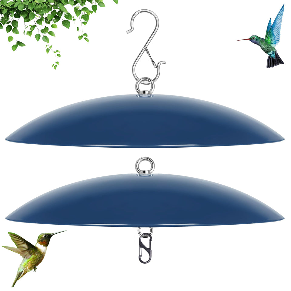 Andergi Bird Feeder Dome Guard shields seed from rain for outdoor hanging feeders.