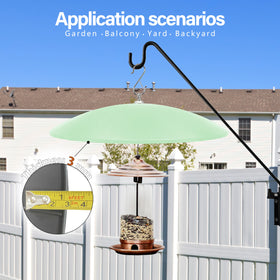 Andergi bird feeder rain guard shields seeds from splashes and debris.