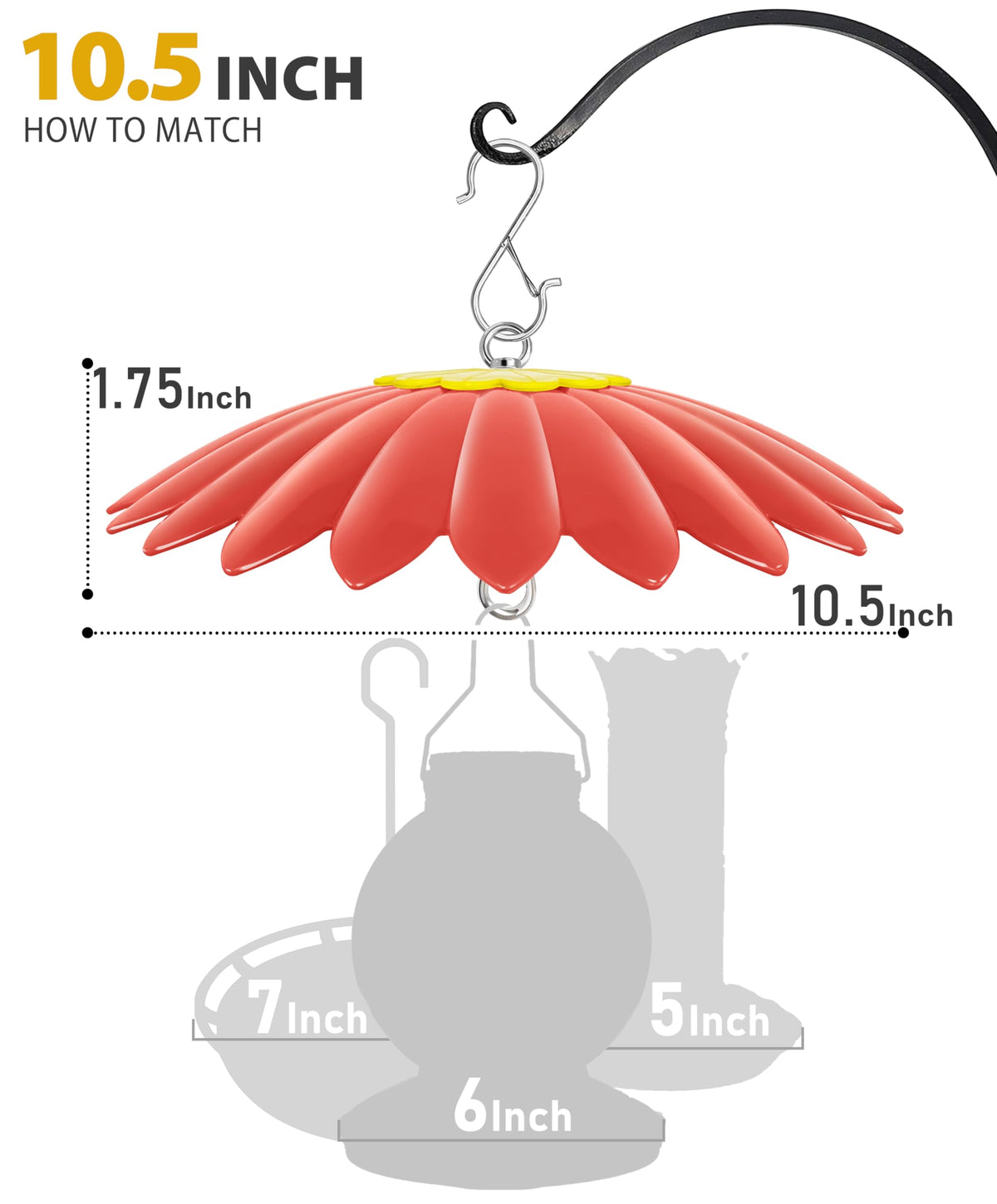 Andergi flower design feeder adds vibrant color to your yard.