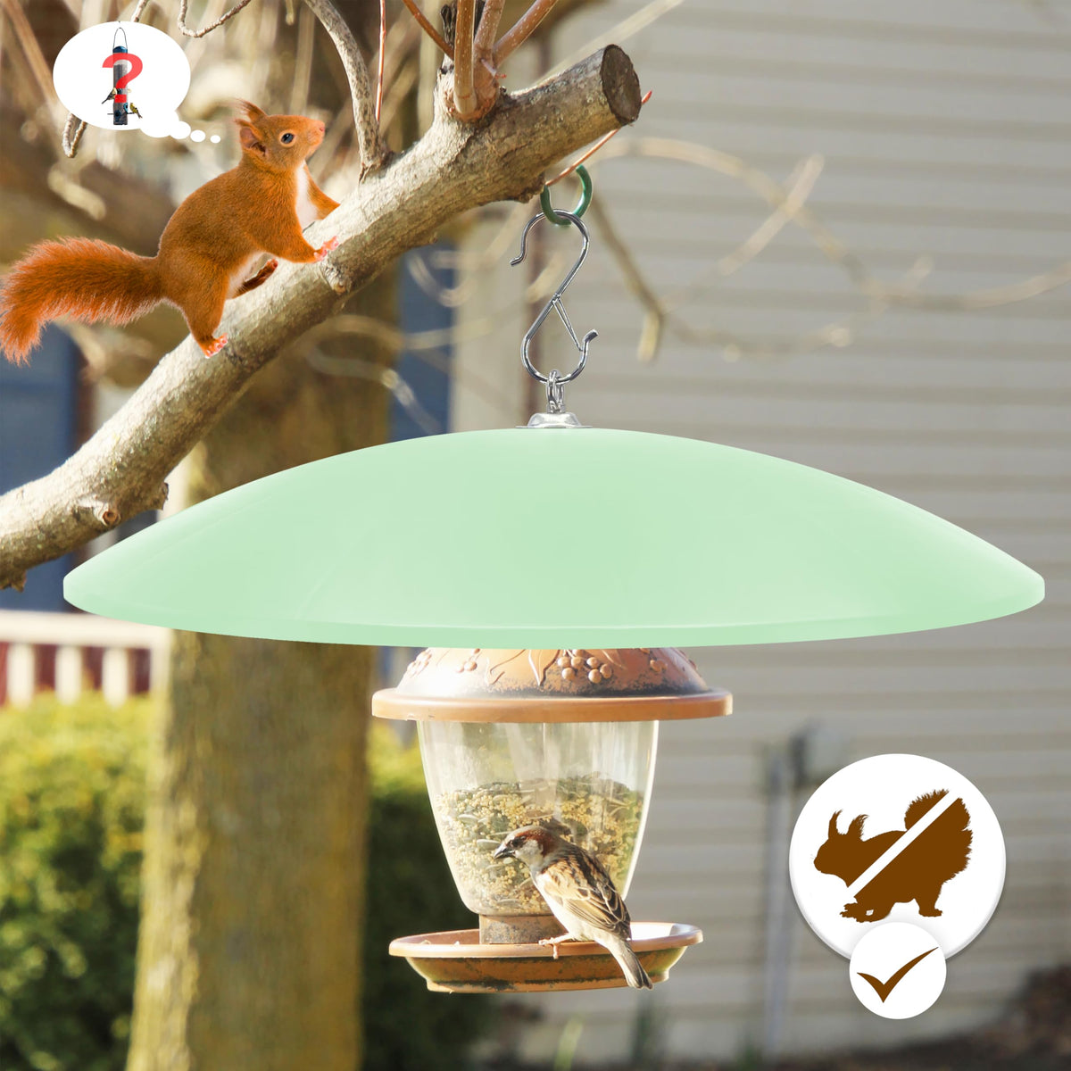 Andergi bird watcher gift guards seeds and enhances backyard viewing.