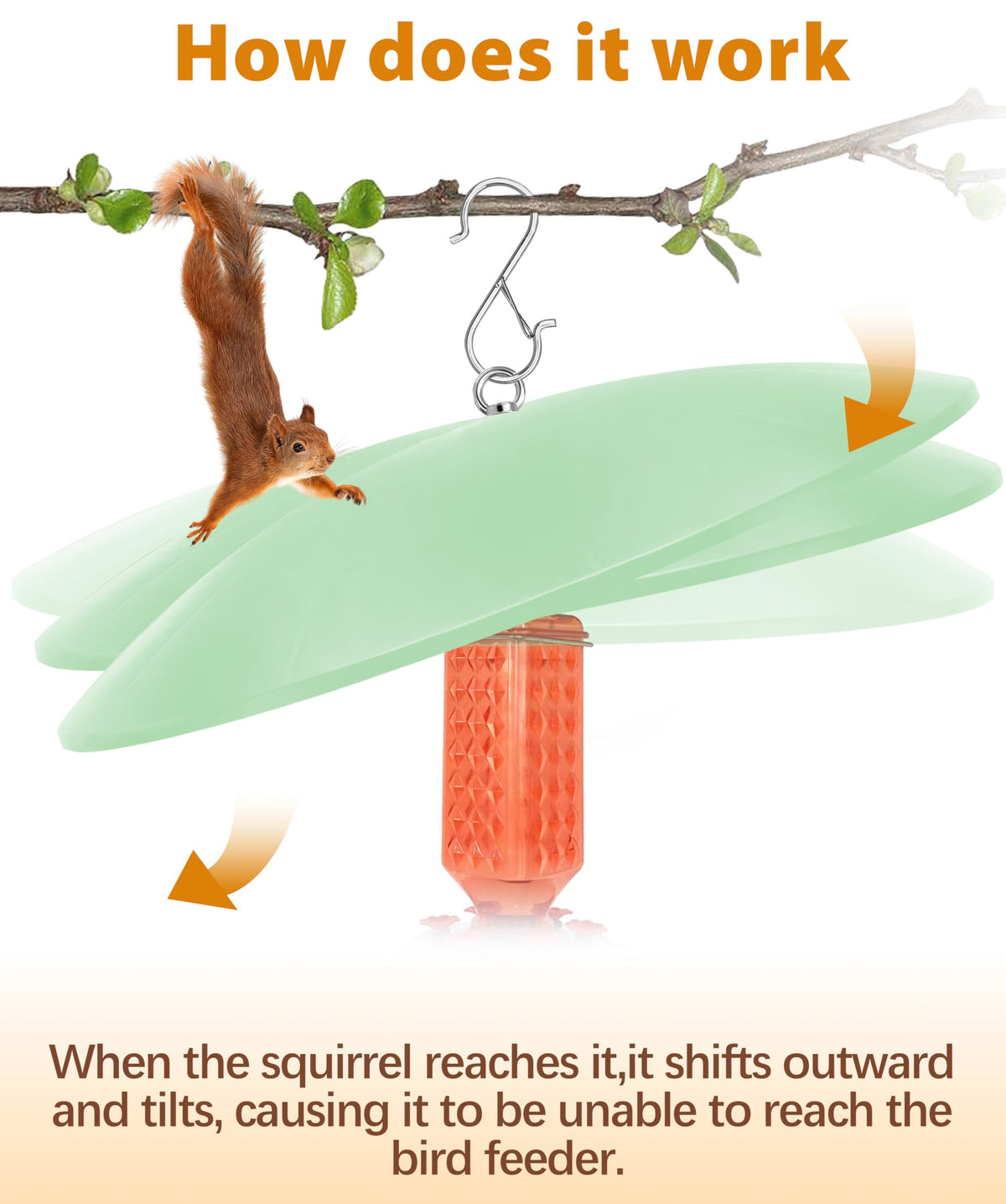 Andergi hanging shield on shepherd's hook shows easy outdoor setup.