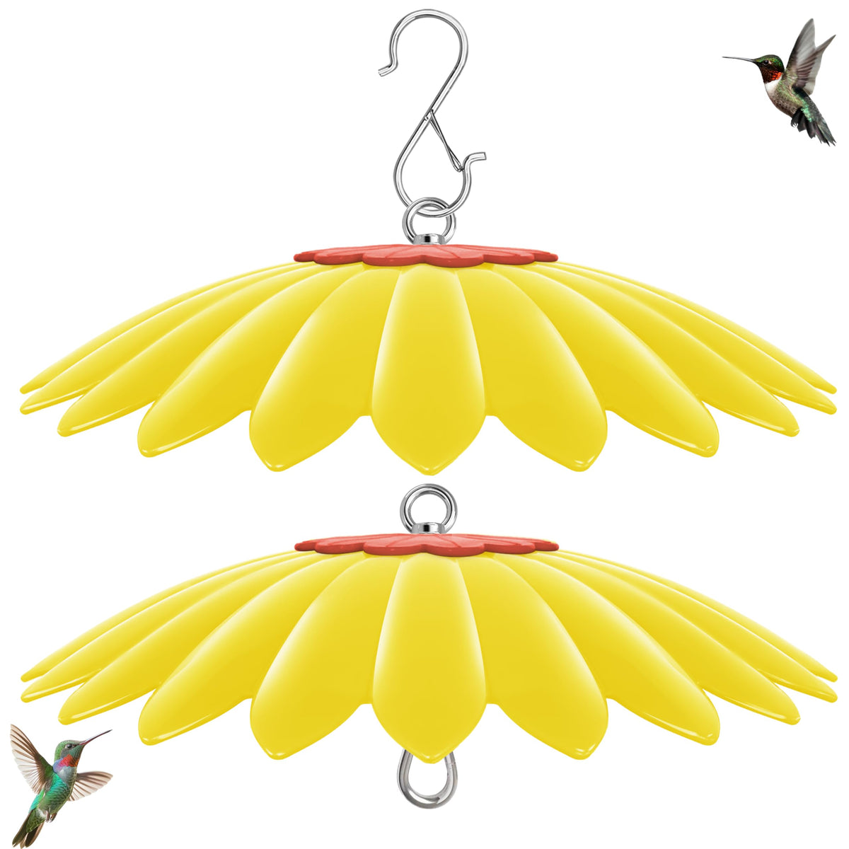 Andergi hummingbird feeder shade-dome cover protects nectar from sun and rain.