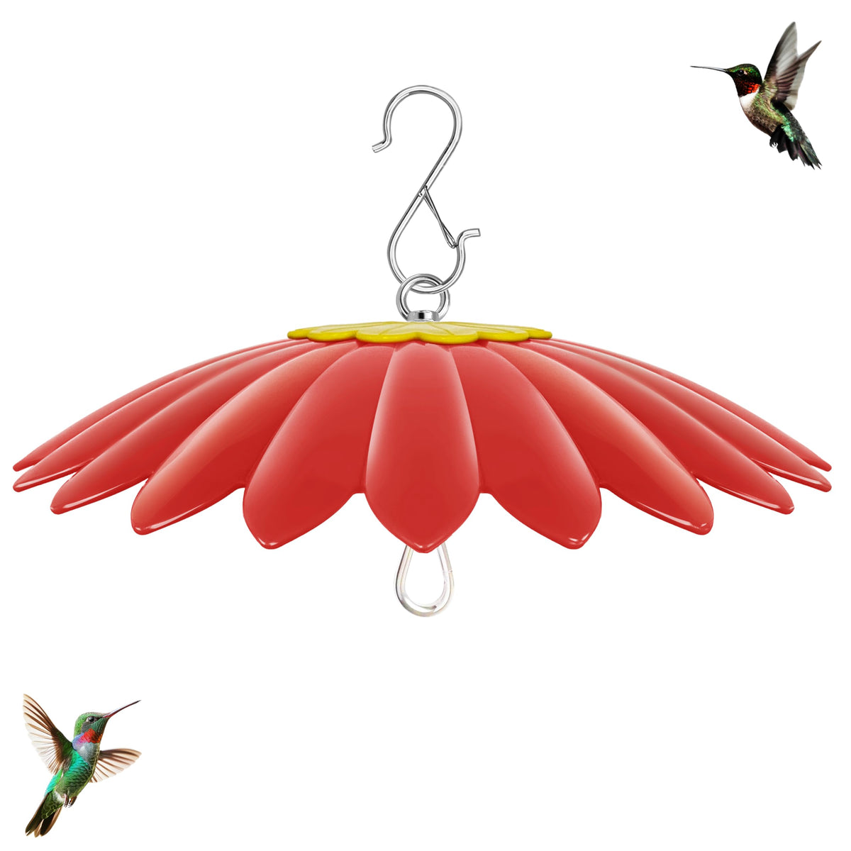 Andergi hummingbird feeder shade dome cover protects nectar from sun and keeps it fresh.