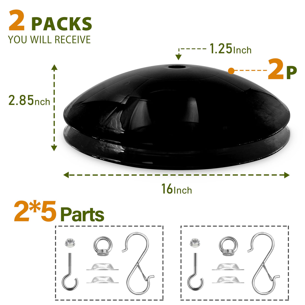 Andergi outdoor bird feeder protector fits tree trunks and eaves.