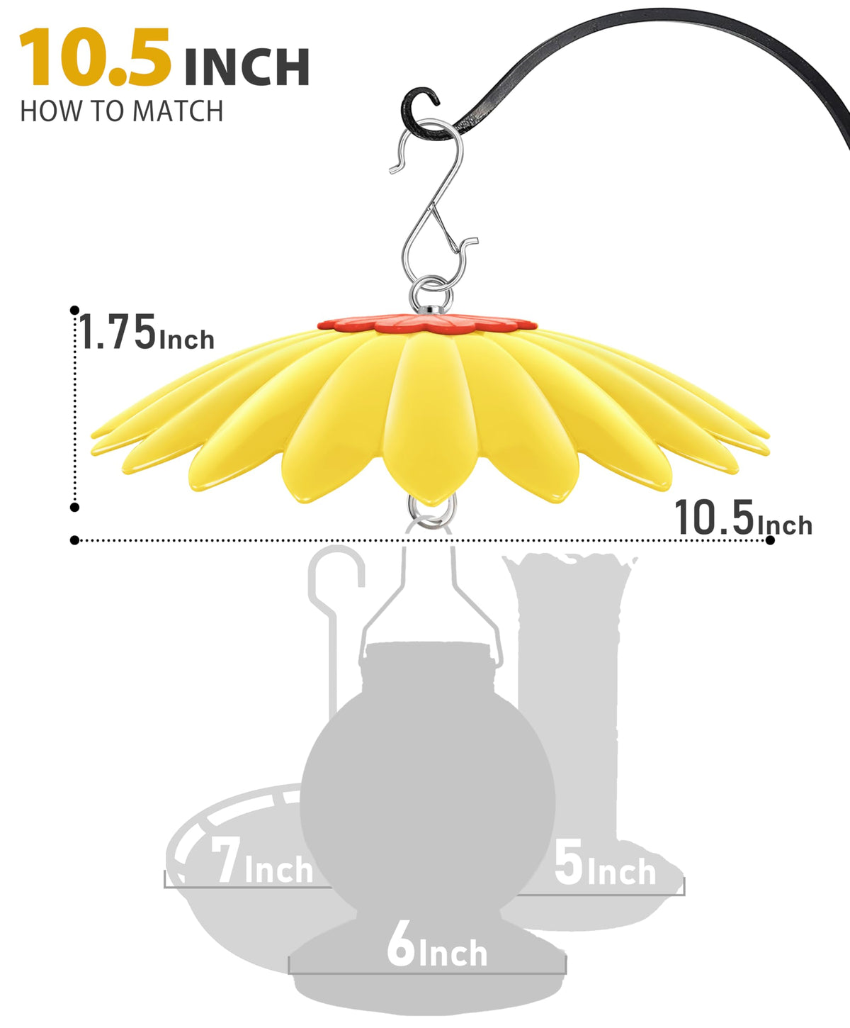 Andergi rain-guard for bird feeder keeps seeds dry in wet weather.