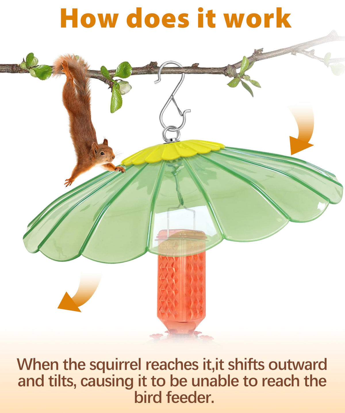 andergi shepherd hook cover guards outdoor bird feeding stations year-round.
