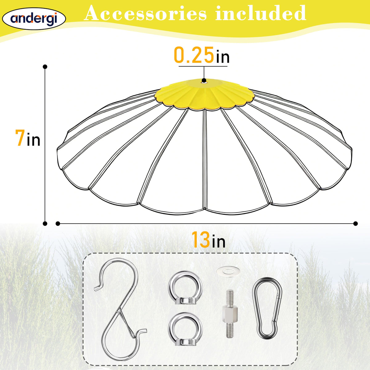 Andergi squirrel shield for feeders helps deter gnawing on outdoor setup