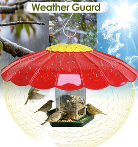 Andergi squirrel shield fits hanging feeders for outdoor use.