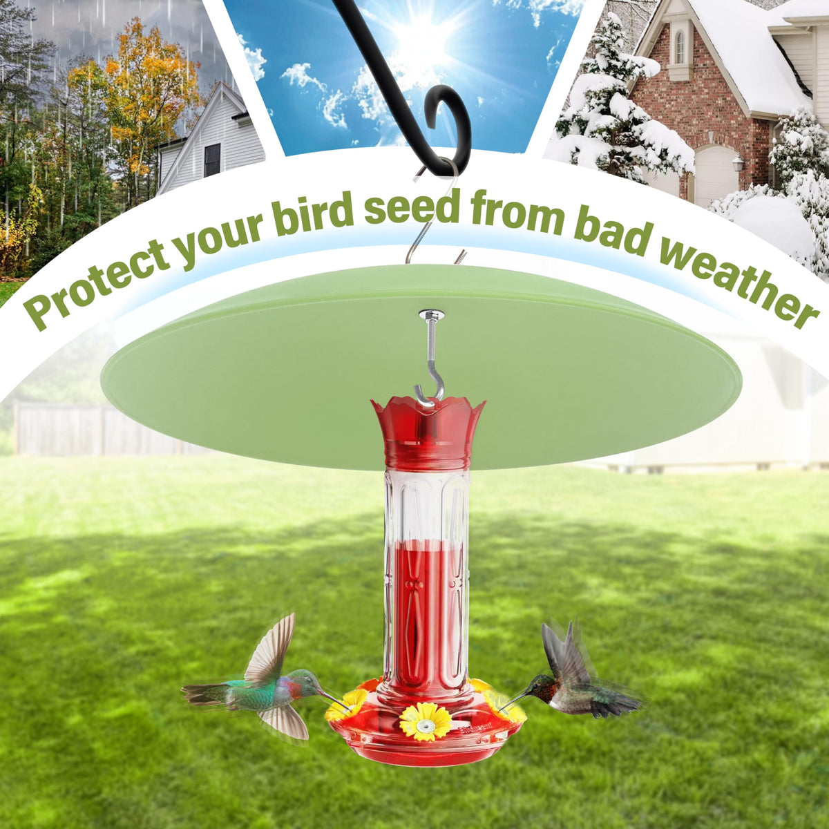 andergi weather-resistant PP construction withstands sun and snow outdoors.