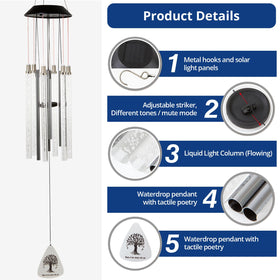 Andmenow 37-inch wind chimes provide a graceful garden centerpiece.