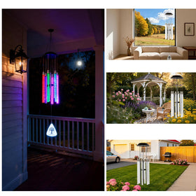 Andmenow solar charging keeps the chimes lit with minimal effort.