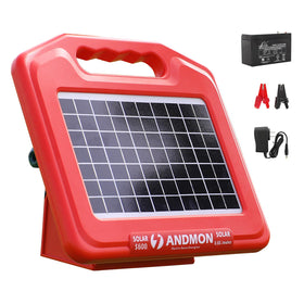 ANDMON S600 solar fence charger front view for livestock protection